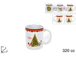 TAZZONE MUG 320CC DECORO NATALIZIO 3ASS