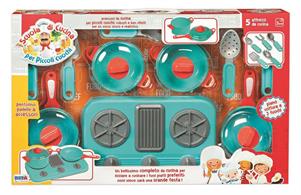 SET FORNELLO MAXI SCUOLA CUCINA CON STOVIGLIE
