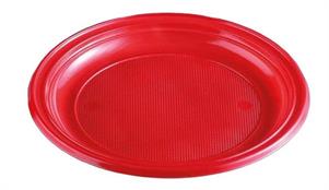 FESTAIOLI ROSSO PIATTI PIANI(RIUTILIZZABILI) D.220 X 25 PEZZI