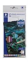 COLORI STAEDTLER METALLIC COLOURED PASTEL PENCILS X 12