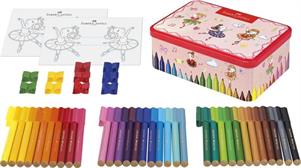 FABER-CASTELL SCATOLA IN METALLO ``BALLERINA`` CON 33 PENNARELLI