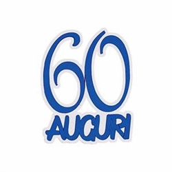 POLISTIROLO AUGURI 60 BLU 4X32X5