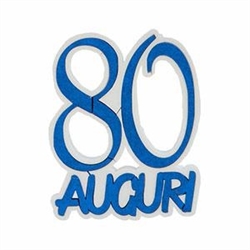 POLISTIROLO AUGURI 80 BLU 4X32X5