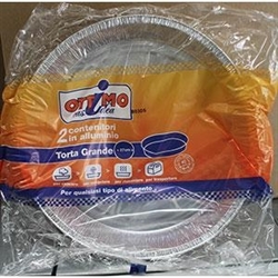 CONT.ALLUMINIO OTTIMO TORTA GR.X 2PZ diam. 27 cm.