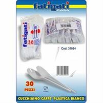 CUCCHIAINI PLASTICA FATIGATI da 30 pezzi