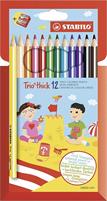 COLORI PASTELLO STABILO MAXI TRIO X 12 C/TEMPERINO