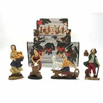 PRESEPE GT CM.10 DONNA C/CESTO-ANIMALE H.10/7,5CM. 4ASS.TI