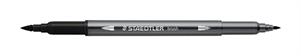 BRUSH STAEDTLER PENNA ACQUERELLABILE A DUE PUNTE NERO