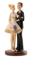 DECORO PER TORTE MATRIMONIO COPPIA BACIO CM.16