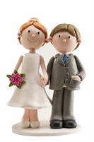 DECORO PER TORTE MATRIMONIO COPPIA MANO NELLA MANO CM.13