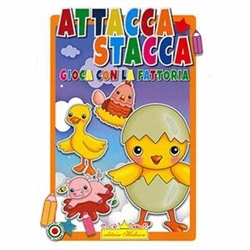ALBUM DA COLORARE ATTACCA STACCA GIOCA CON LA FATTORIA