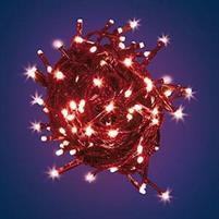 LUCI LED MINI 180 PROGRAMMABILI PER ESTERNO 9,50 MT ROSSE