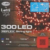 LUCI LED MINI 300 PROGRAMMABILE PER ESTERNO 12,5 MT ROSSE