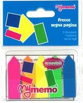 MEMO SEGNAPAGINA ADESIV0 FRECCIA INDEX PPL 12X45MM X 5COLORI