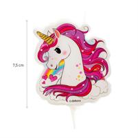 CANDELINA COMPLEANNO PERSONAGGI UNICORNO 2D CM.7,5