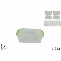 CONTENITORE RETTANGOLARE 1.2 LT. C/COPERCHIO CON GANCI