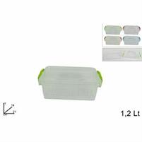 CONTENITORE RETTANGOLARE 1.2 LT. C/COPERCHIO CON GANCI