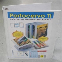 CARTELLA 4 ANELLI PORTOCERVO TI personalizzabile 50 A4 4D bianca