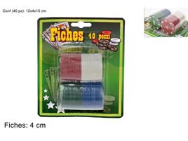 FICHES 40 PEZZI IN blister