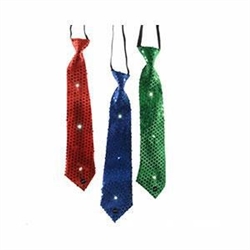 ABBIGLIAMENTO CRAVATTA C/GLITTER E LED