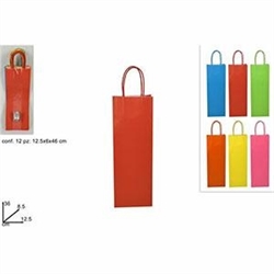 BUSTA REGALO BOTTIGLIA CARTA 6COL36X8.5X12.5