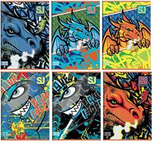 SEVEN SJ GANG BOY ANIMALI  MAXI QUADERNI A4 100 GR. 24FF RIG.1R