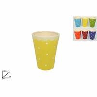 REGALO CERAMICA VASO PORTAFIORI POIS C/MERLETTO CM.18,5