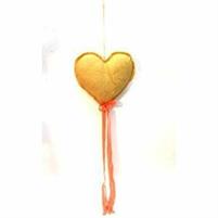 APPEND.NATURALE CUORE PICC.14X13/62CM. C/ PENDENTE FIOCCO STOFFA