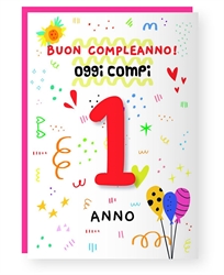 BIGLIETTINI COMPLEANNO 1 ANNO