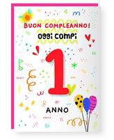 BIGLIETTINI COMPLEANNO 1 ANNO