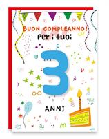 BIGLIETTINI COMPLEANNO 3 ANNI