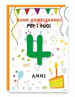 BIGLIETTINI COMPLEANNO 4 ANNI
