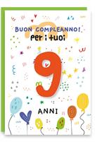BIGLIETTINI COMPLEANNO 9 ANNI