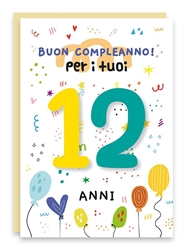 BIGLIETTINI COMPLEANNO 12 ANNI