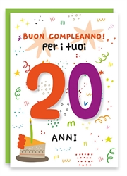 BIGLIETTINI COMPLEANNO 20 ANNI