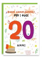BIGLIETTINI COMPLEANNO 20 ANNI