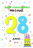 BIGLIETTINI COMPLEANNO 28 ANNI