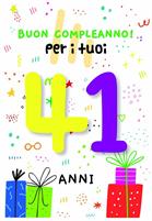 BIGLIETTINI COMPLEANNO 41 ANNI