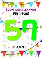 BIGLIETTINI COMPLEANNO 57 ANNI