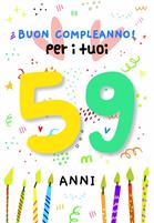 BIGLIETTINI COMPLEANNO 59 ANNI