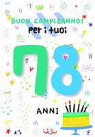 BIGLIETTINI COMPLEANNO 78 ANNI
