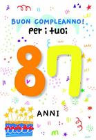 BIGLIETTINI COMPLEANNO 87 ANNI