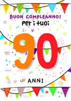 BIGLIETTINI COMPLEANNO 90 ANNI