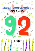 BIGLIETTINI COMPLEANNO 92 ANNI