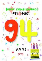 BIGLIETTINI COMPLEANNO 94 ANNI