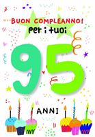 BIGLIETTINI COMPLEANNO 95 ANNI