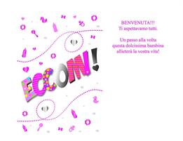 BIGLIETTINI NASCITA ROSA