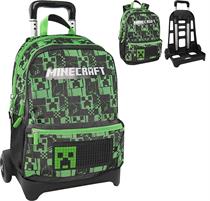 ZAINO MINECRAFT GREEN TROLLEY STACCABILE