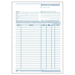 BLOCCO COMMISSIONI 2 COPIE 29,7X22 50FF AUTORICALCANTE