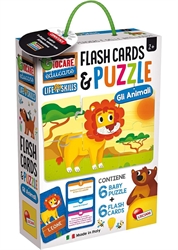 LISCIANI- BABY PUZZLE +FLASH CARDS GLI ANIMALI